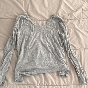 AERIE COZY SIMPLE GREY SHIRT